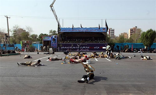 escena del ataque terrorista en Ahvaz Irán acusa a “un régimen extranjero” del atentado y promete rápida respuesta